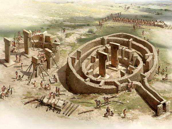 Реконструкція мезолітичного храму Гобеклі-Тепе в Малій Азії, 10 тис. до н. е.